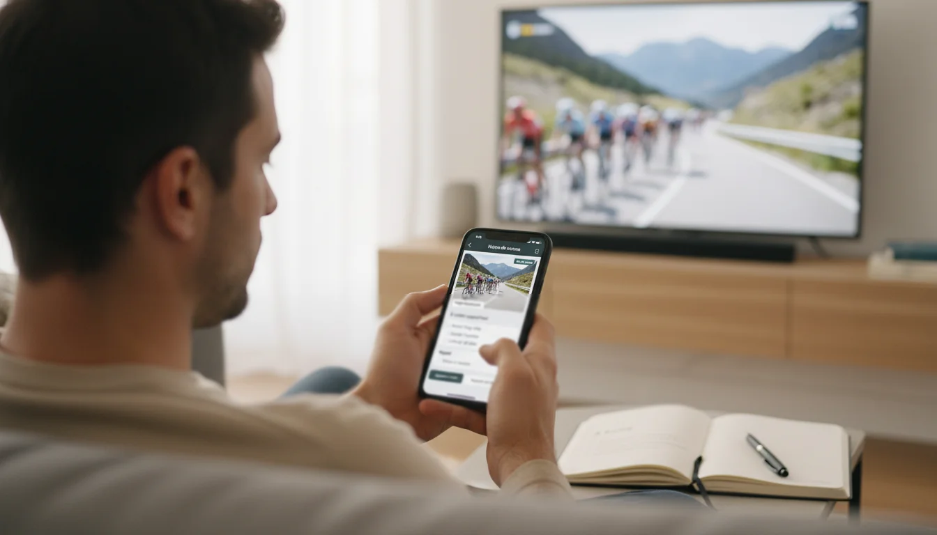 Cycliste débutant réfléchissant à sa stratégie de paris sur le Tour de France
