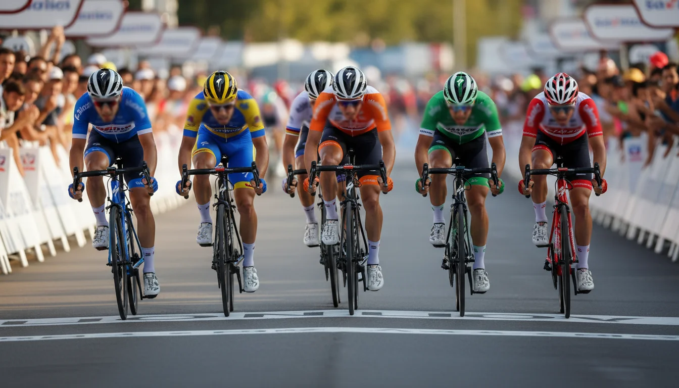Paris en direct sur une étape de cyclisme avec le peloton en action