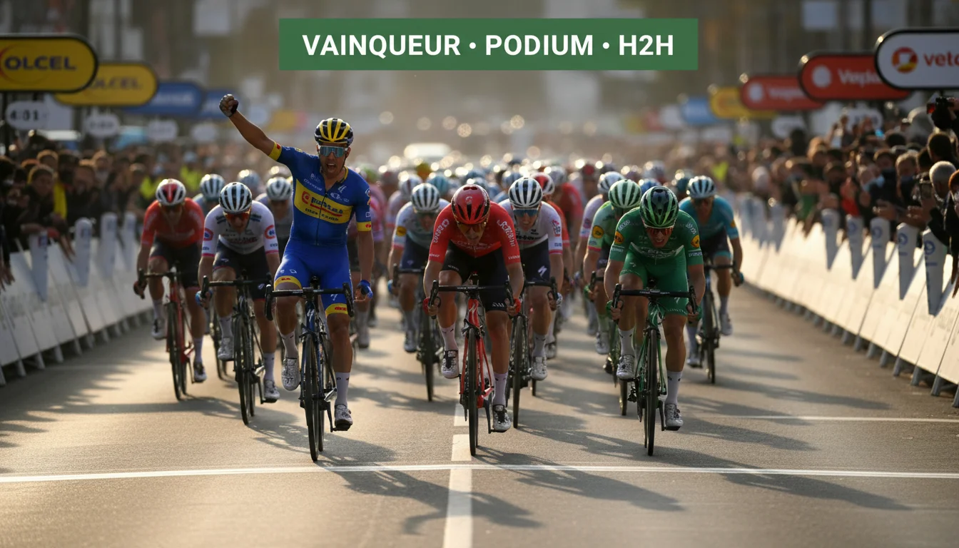 Types de paris cyclisme : vainqueur, podium et head-to-head